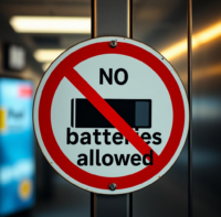 no lithium batteries in storage spaces